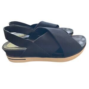 EILEEN FISHER $175 Spa Sneaker Sandals Black White Size 6